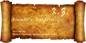 Kocsár Zalán névjegykártya